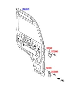 Cánh cửa xe khách County 751205A101