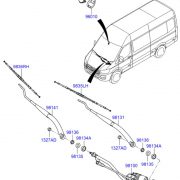 Motor thanh giằng gạt mưa Hyundai Solati