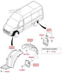 Chắn bùn bánh trước Hyundai Solati